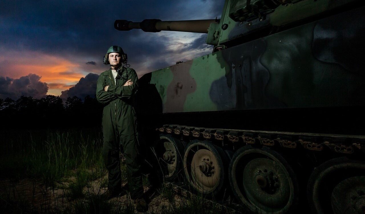 Photo of a military tank